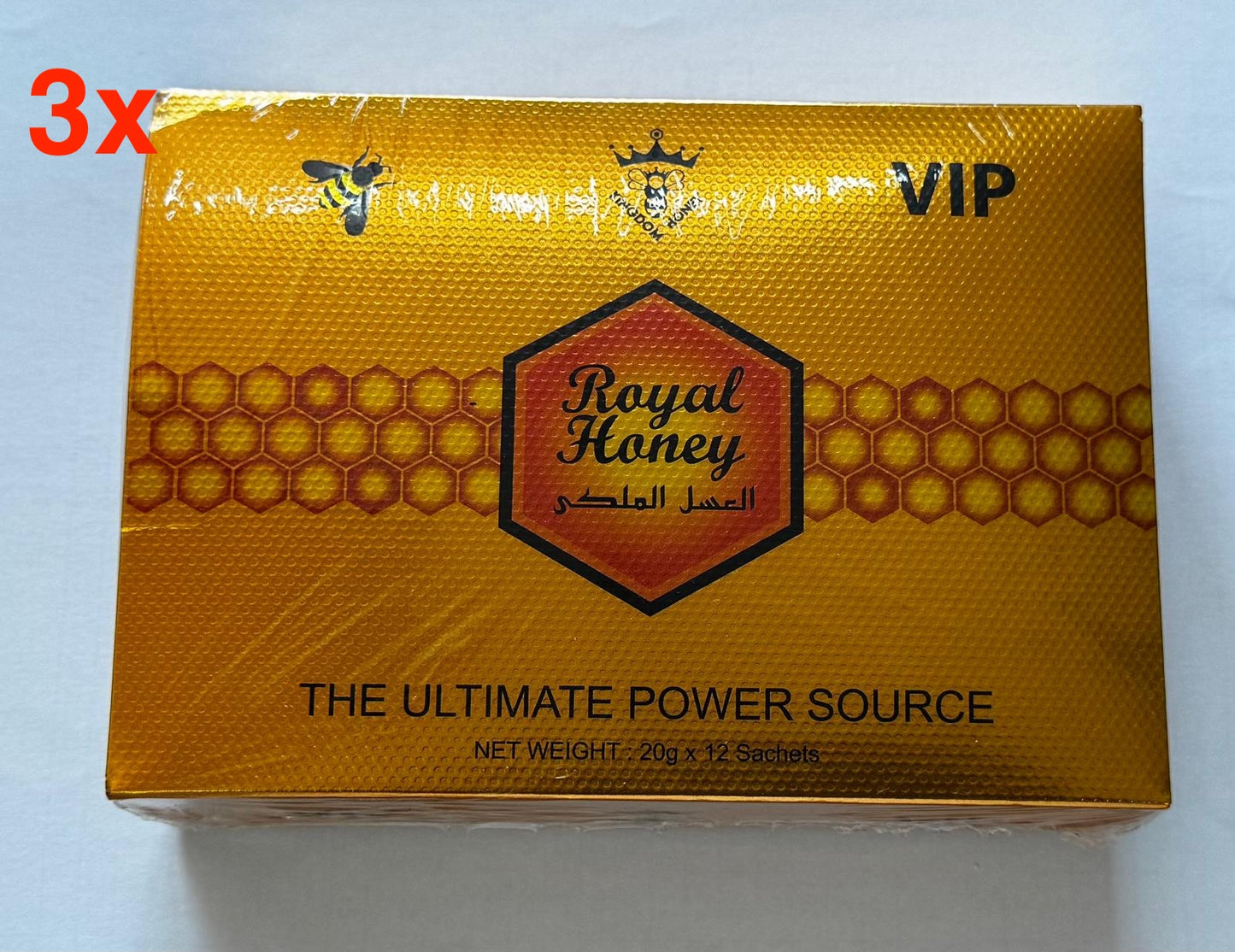 3 x Royal Kingdom 12 satchets honey