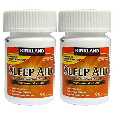 Kirkland Sleep Fast Tablets 25mg 2 bottles 2x 96 (192) tablets Kirkland Signature
