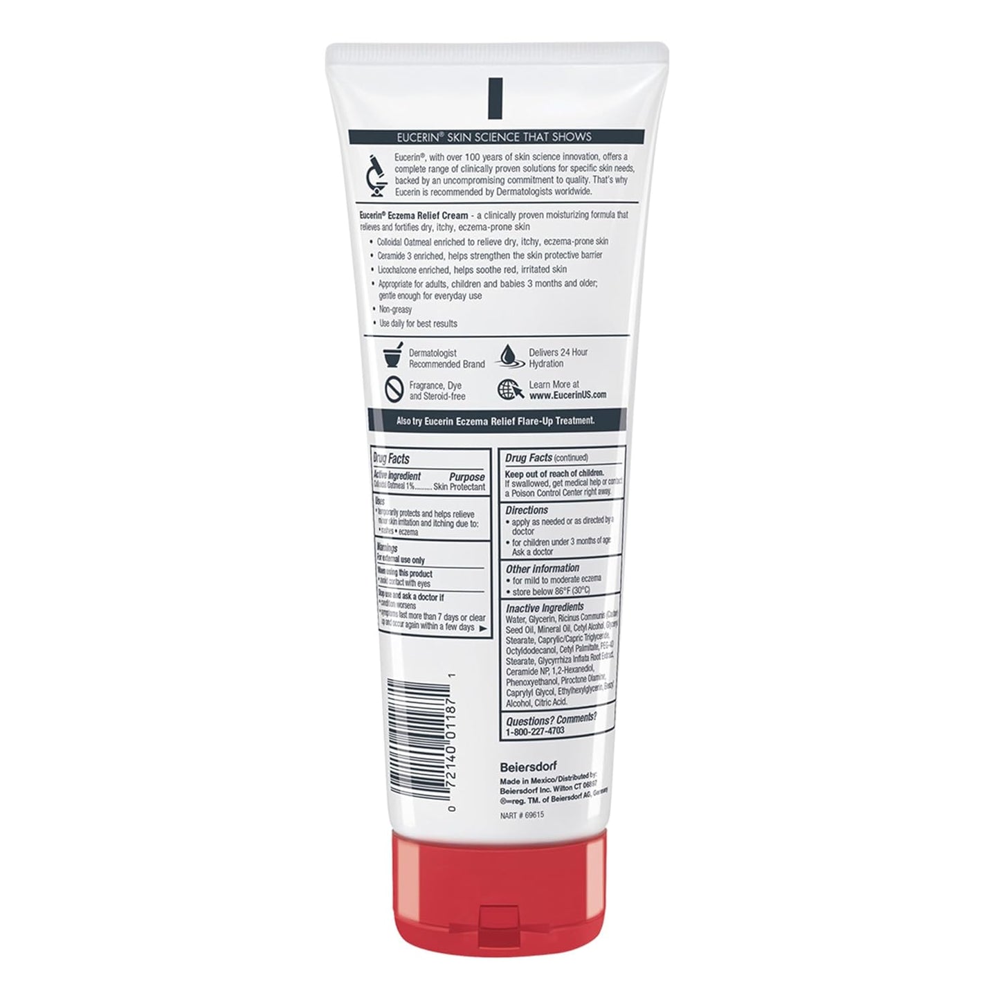 Eucerin Eczema Relief Cream, Body Lotion, Moisturizing Eczema Cream with Colloidal Oatmeal 226 g