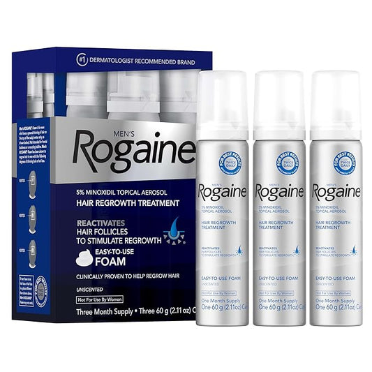 3 months Men's Rogaine Foam 5% Minoxidil