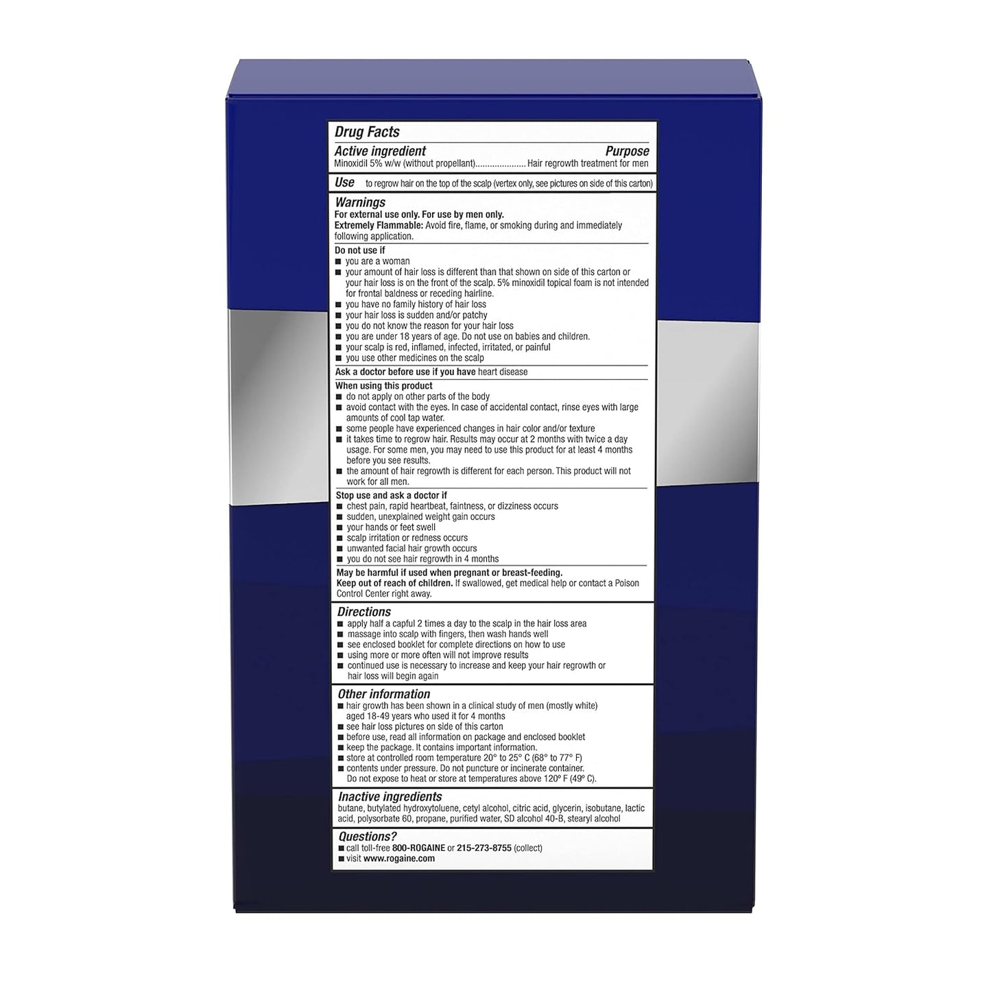 3 months Men's Rogaine Foam 5% Minoxidil